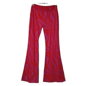 Vibe Sporswear Purple and Red Bell bottom Pull on Pants Size L